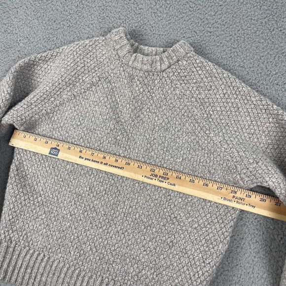 Taylor Stitch Merino Wool Fishermans Sweater Womens M Gray Chunky Knit - Picture 7 of 8